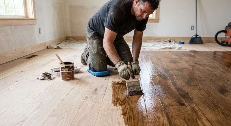 Oak Floor Staining in Alpharetta, GA