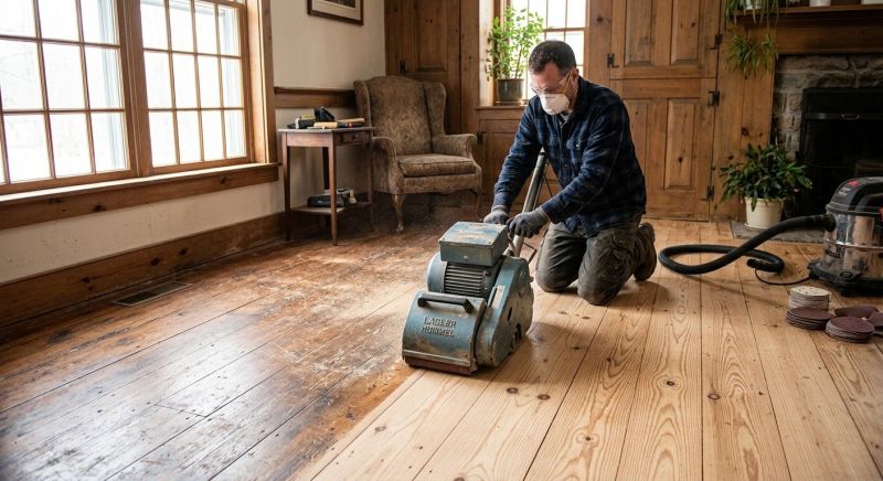 Pine Floor Refinishing in Overland Park, KS