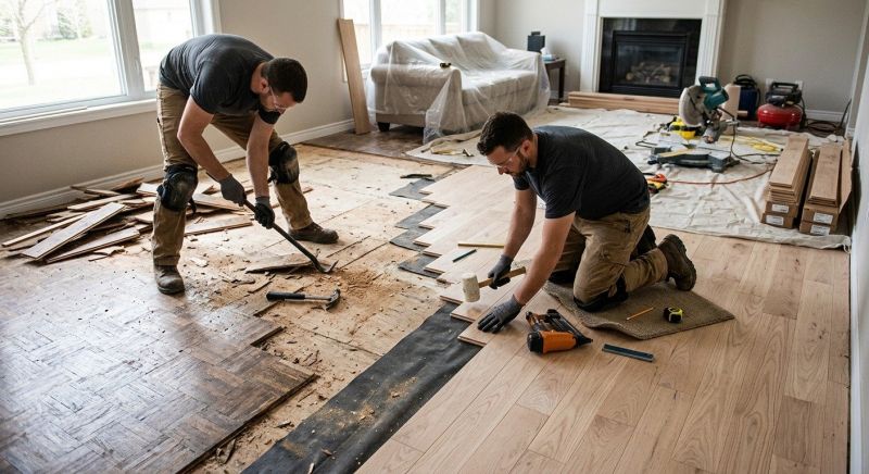 Dark Wood Floor Installation in Fort Worth, TX