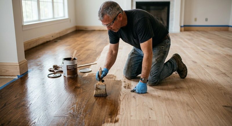 Walnut Floor Staining in Olathe, KS